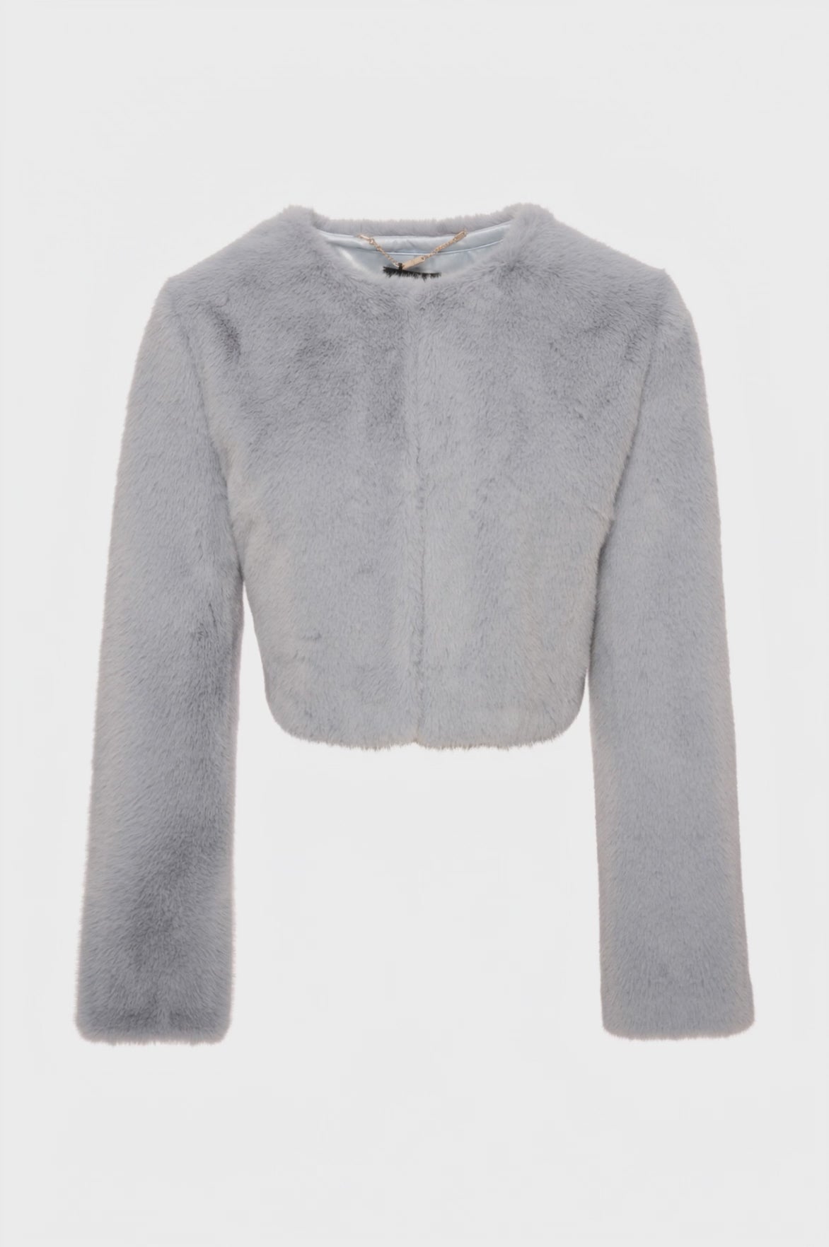 Jacket cropped made in fake fur