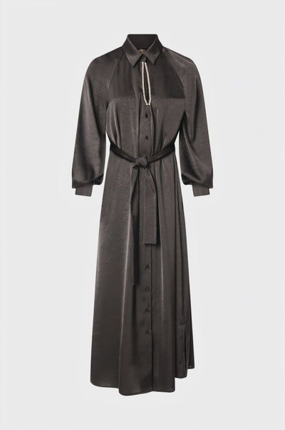 Chemisier dress regular fit made in satin