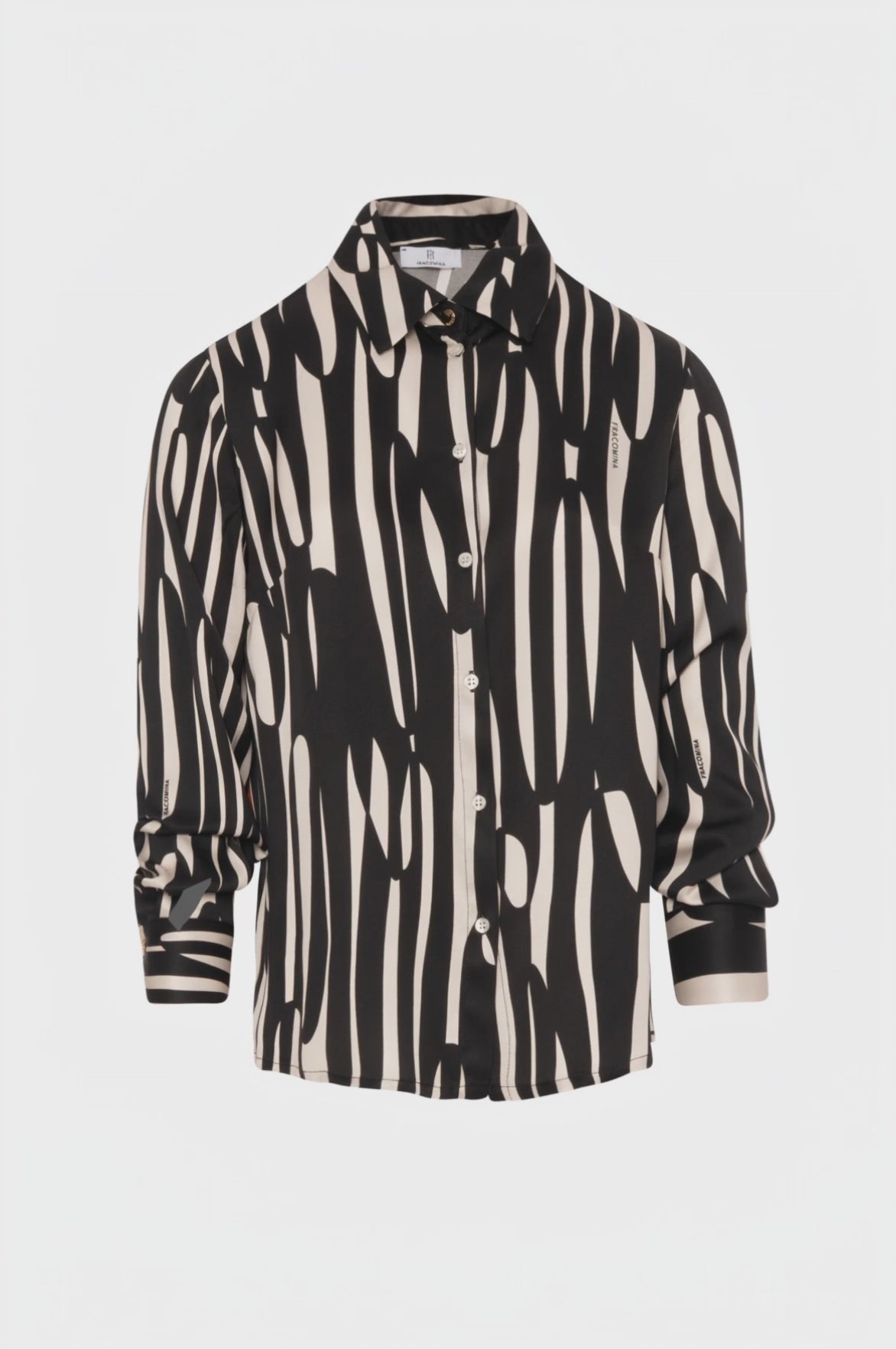 Shirt regular fit made in viscose with conceptual pattern
