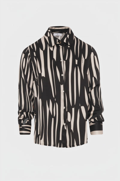 Shirt regular fit made in viscose with conceptual pattern