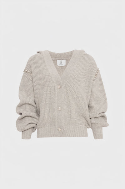 Knitted cardigan regular fit made in wool