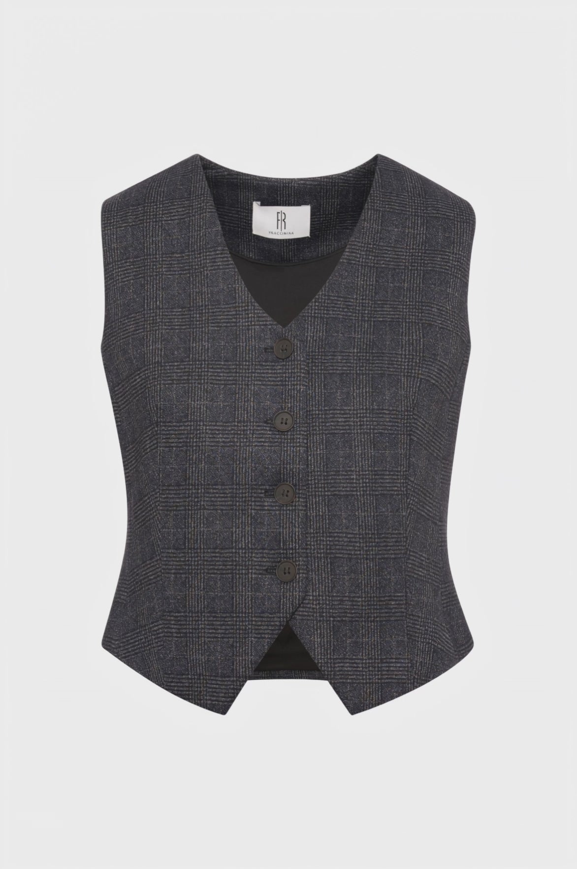Gilet slim fit made in Prince of Wales fabric
