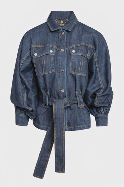 Jacket over fit made in denim with middle wash