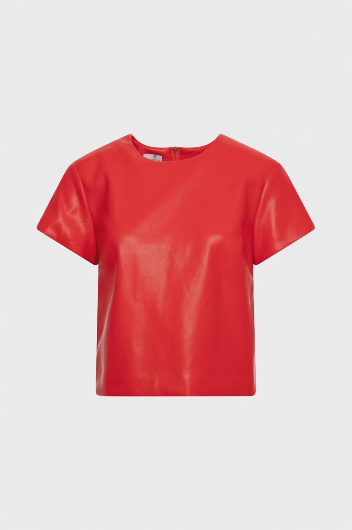 Top cropped made in fake leather
