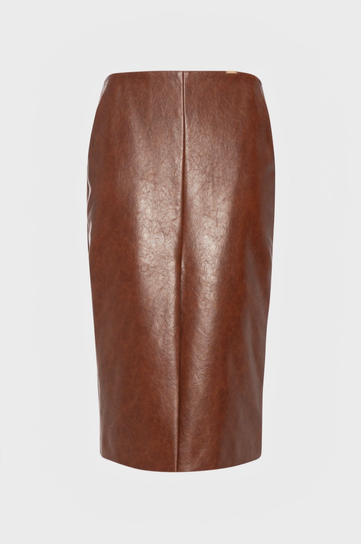 Sheath skirt slim fit middle length made in fake leather