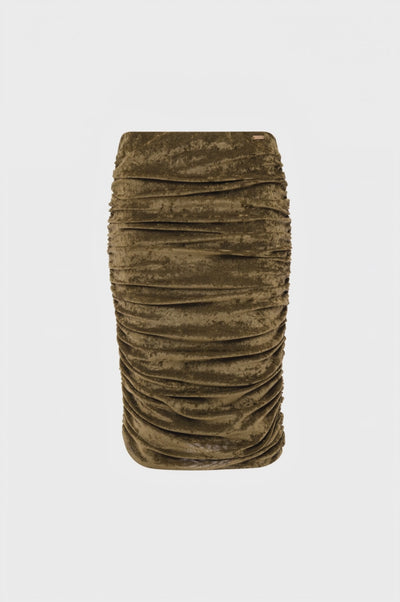 Sheath dress slim fit middle length made in velvet