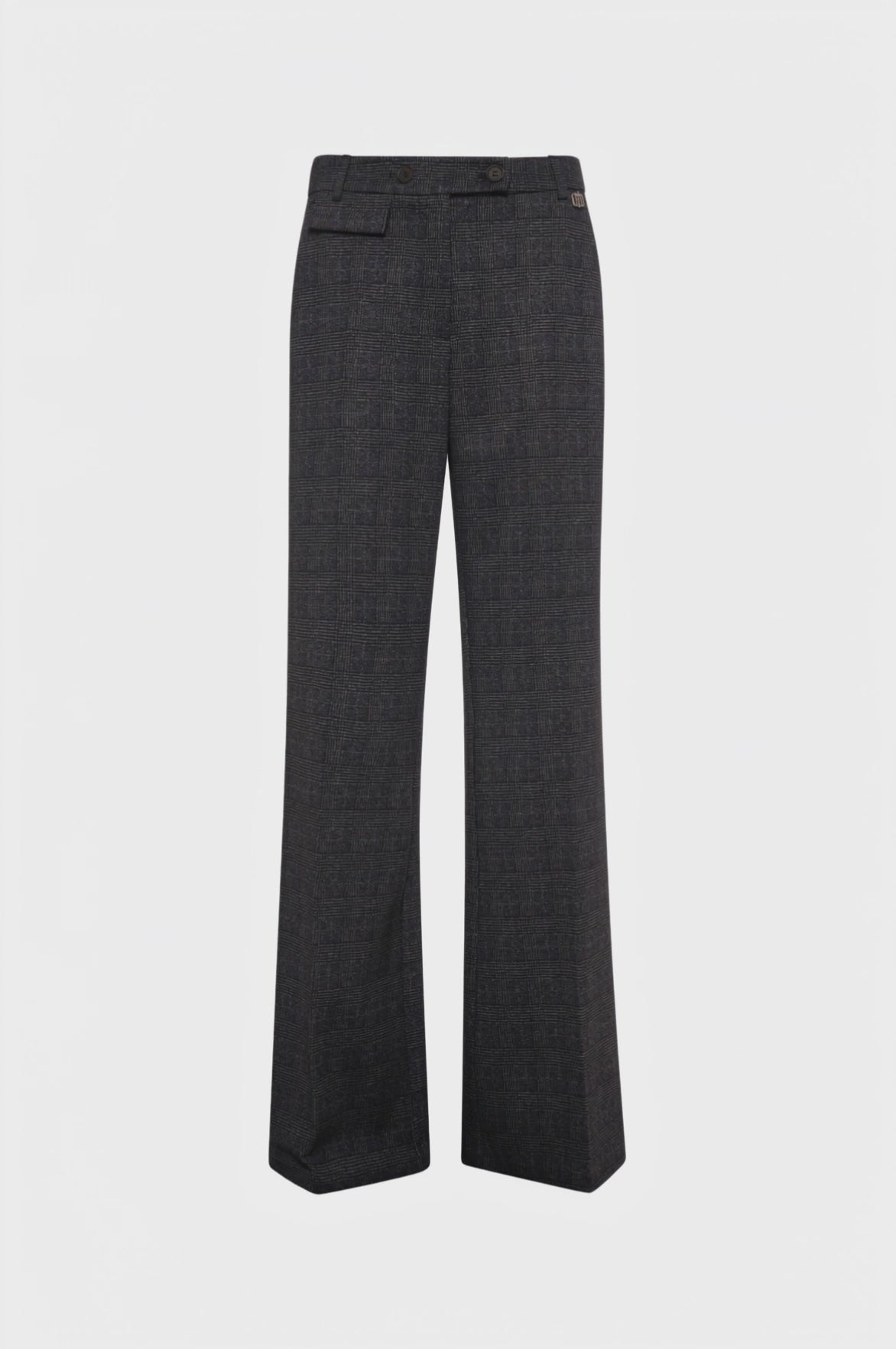 Pant straight line made in Prince of Wales fabric