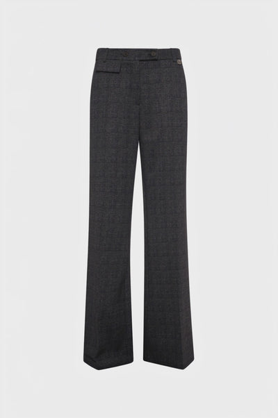Pant straight line made in Prince of Wales fabric