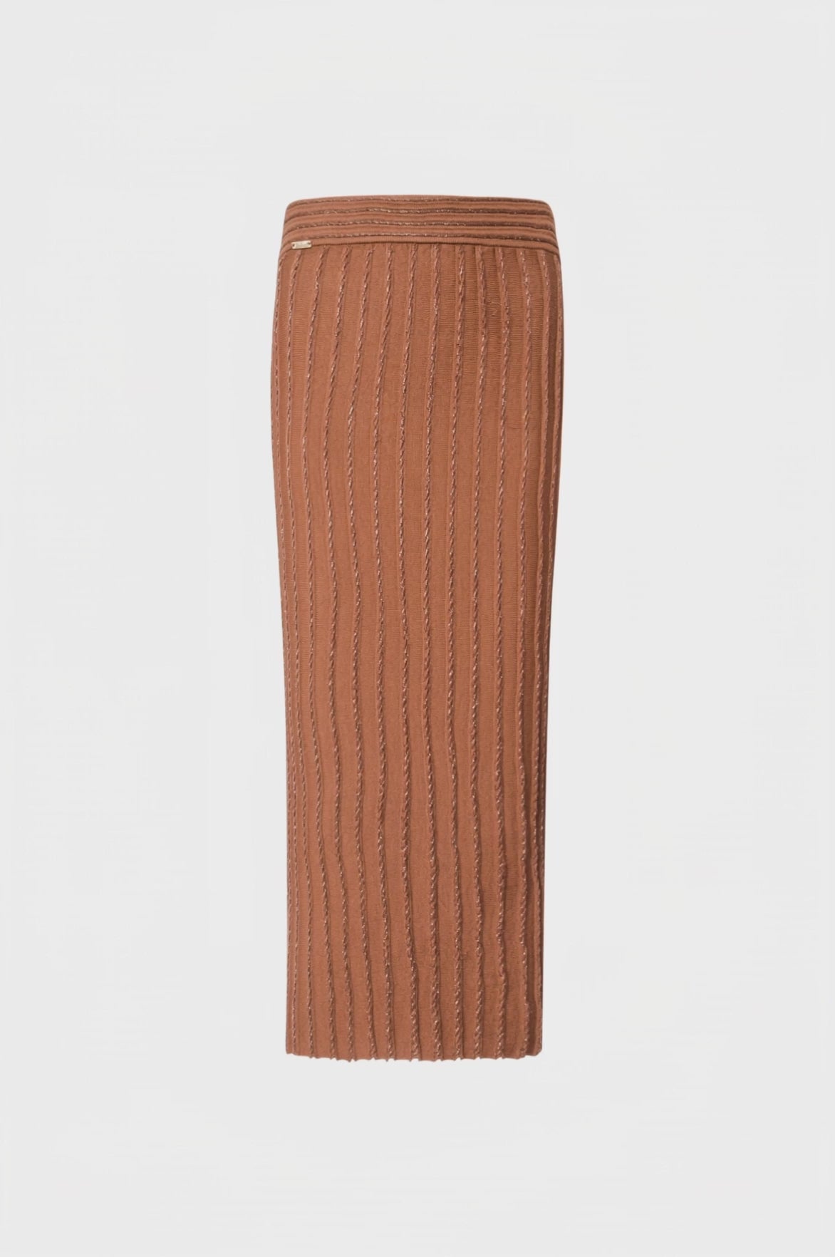 Long knitted skirt slim fit with lurex