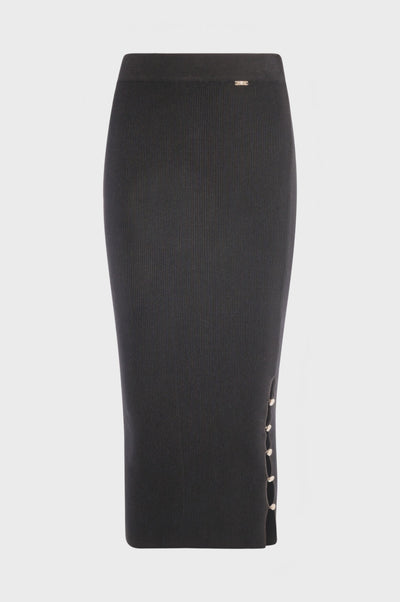 Knitted skirt slim fit middle length