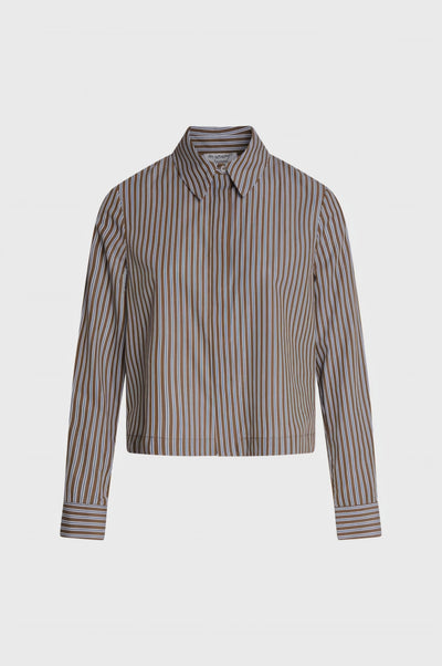 Shirt regular fit made made in cotton with stripes