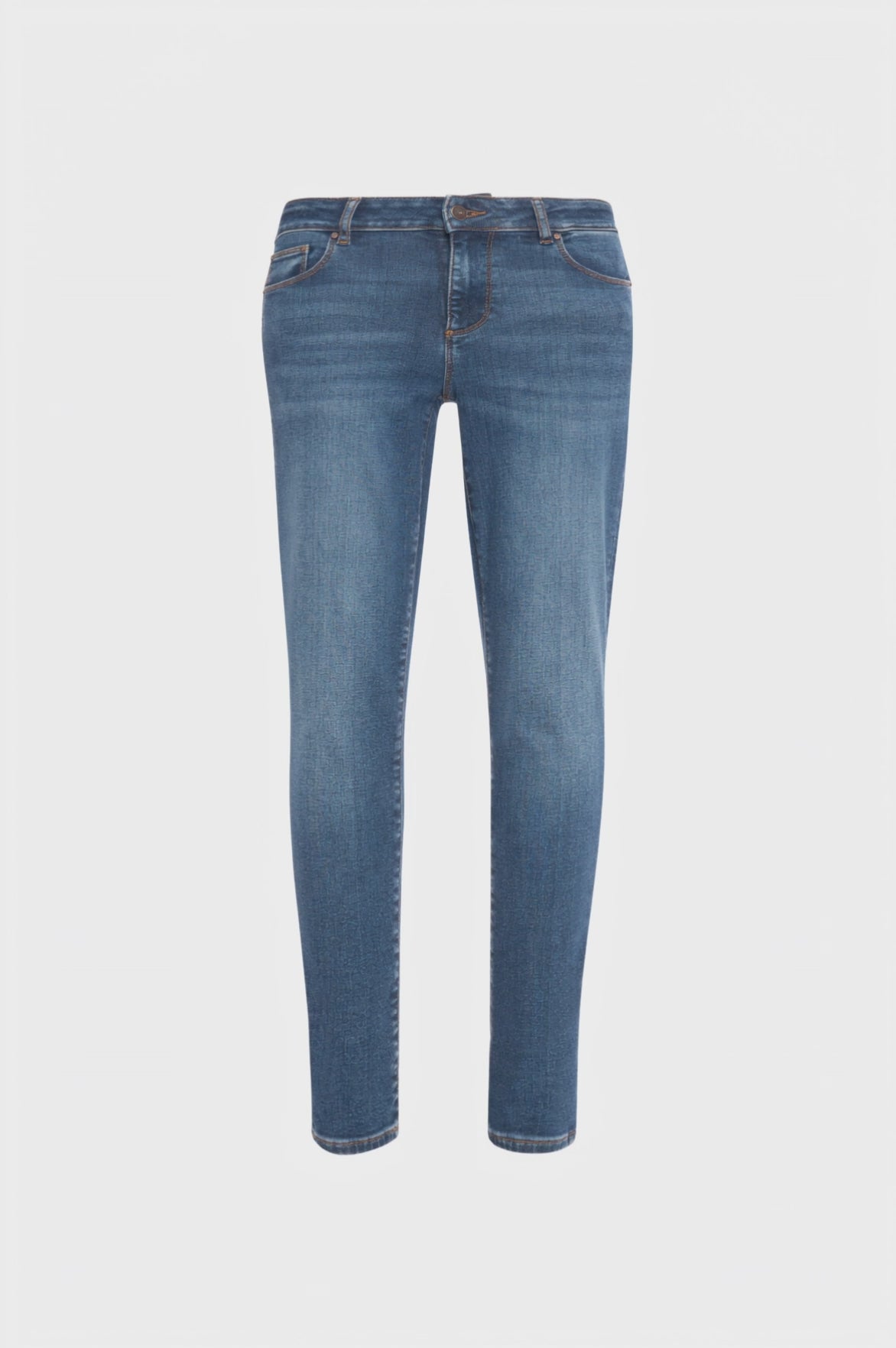 Jeans slim fit with push-up effect made in denim with middle wash