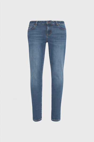 Jeans slim fit with push-up effect made in denim with middle wash