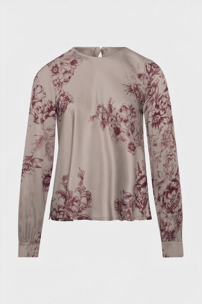 Blouse regular fit with flowery pattern
