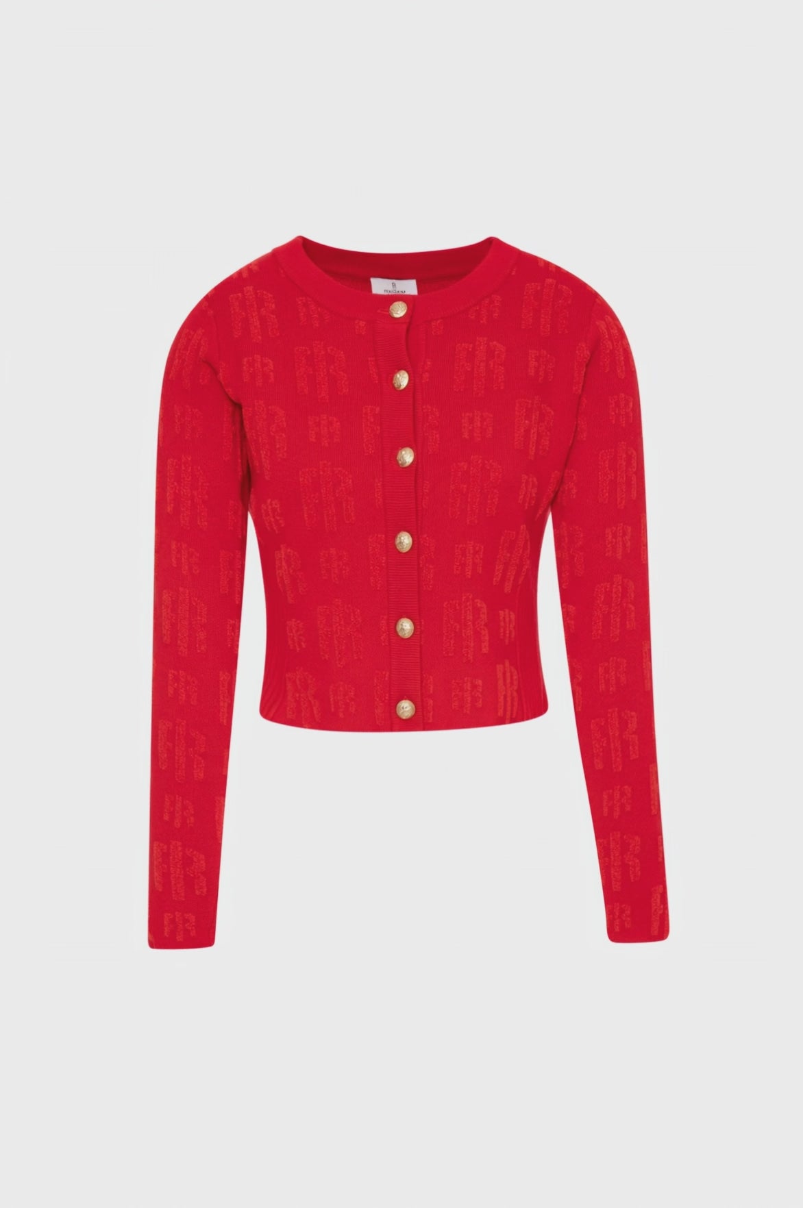 Knitted cardigan slim fit with monogram