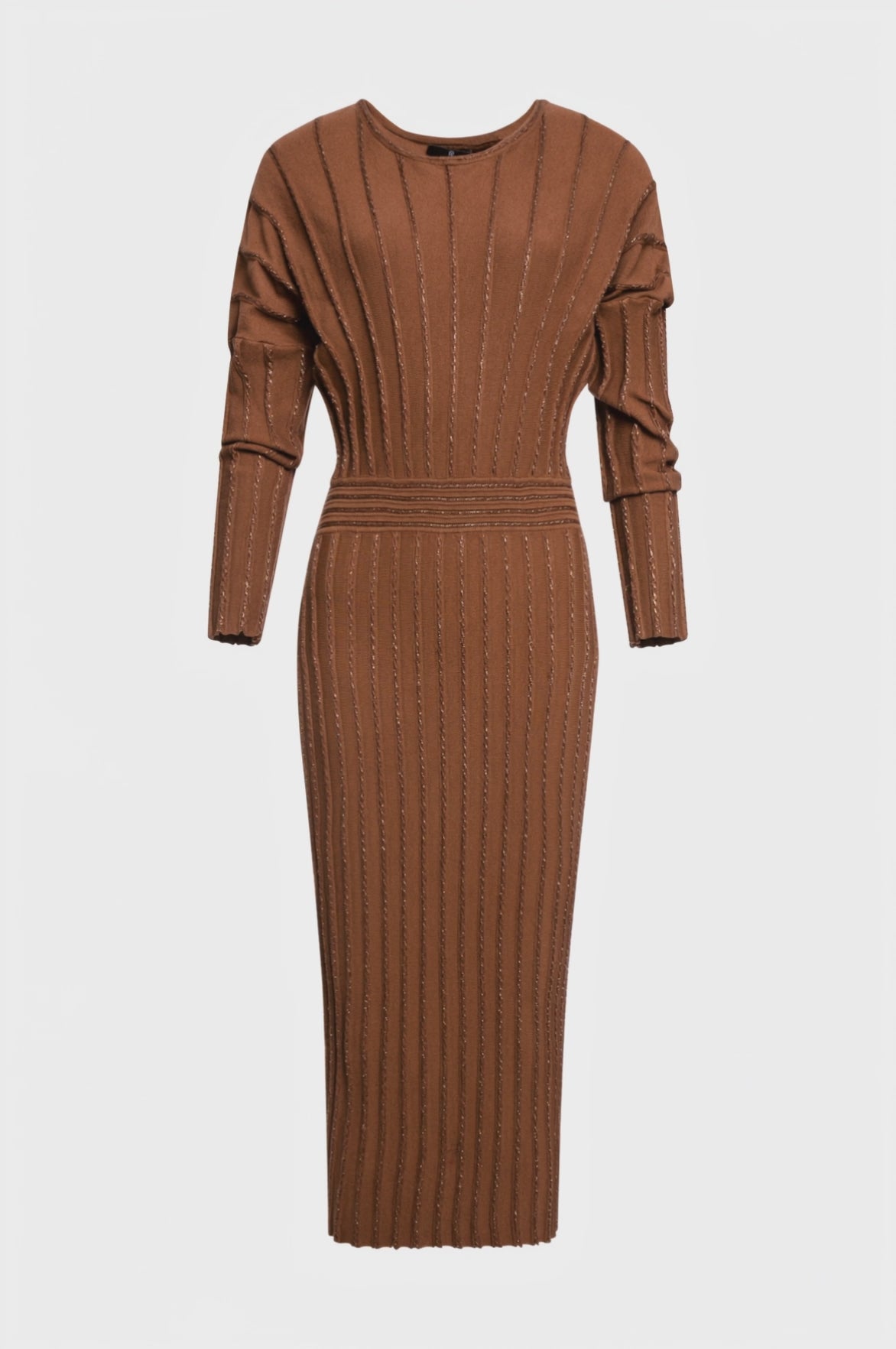 Knitted dress regular fit middle length with lurex