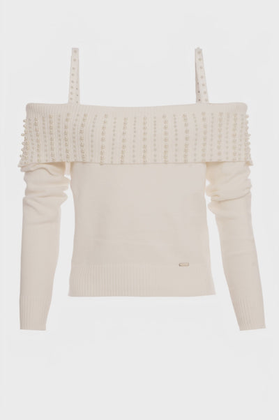 Knitwear slim fit with pearls
