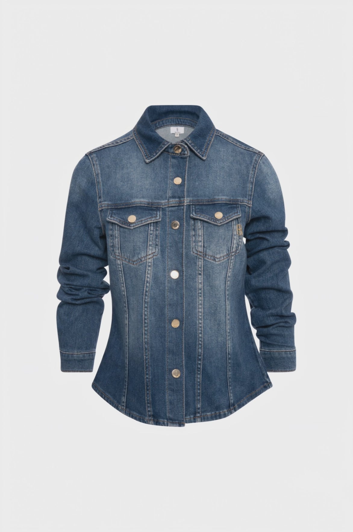 Shirt regular fit made in denim with vintage wash