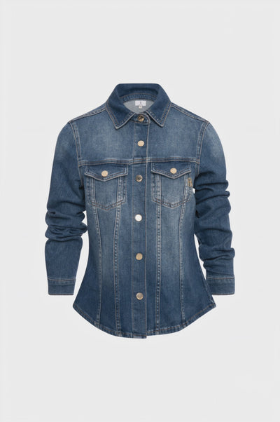 Shirt regular fit made in denim with vintage wash