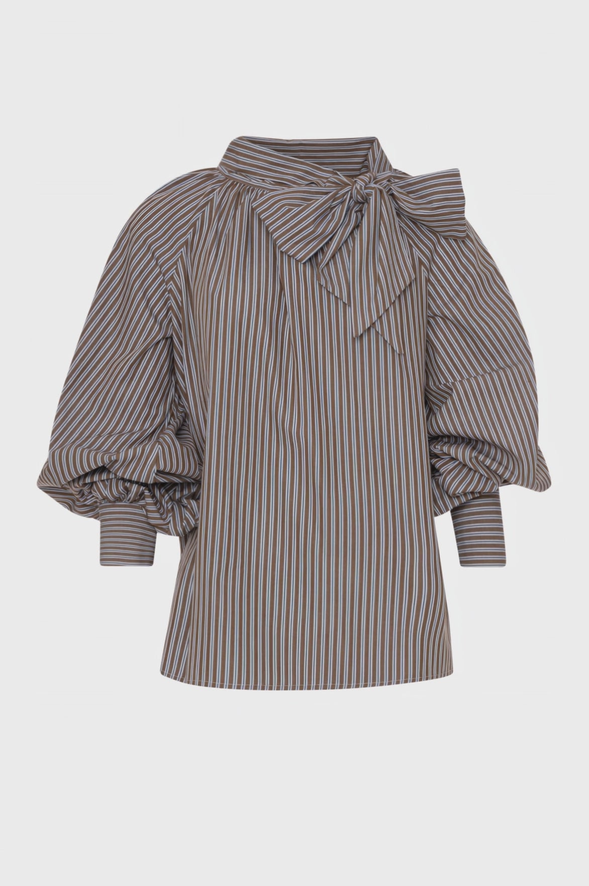 Blouse A-shape made in striped cotton
