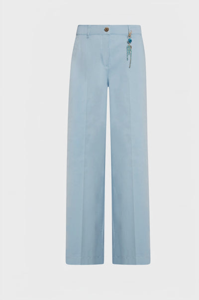 Palazzo pant wide fit made in stretch cotton