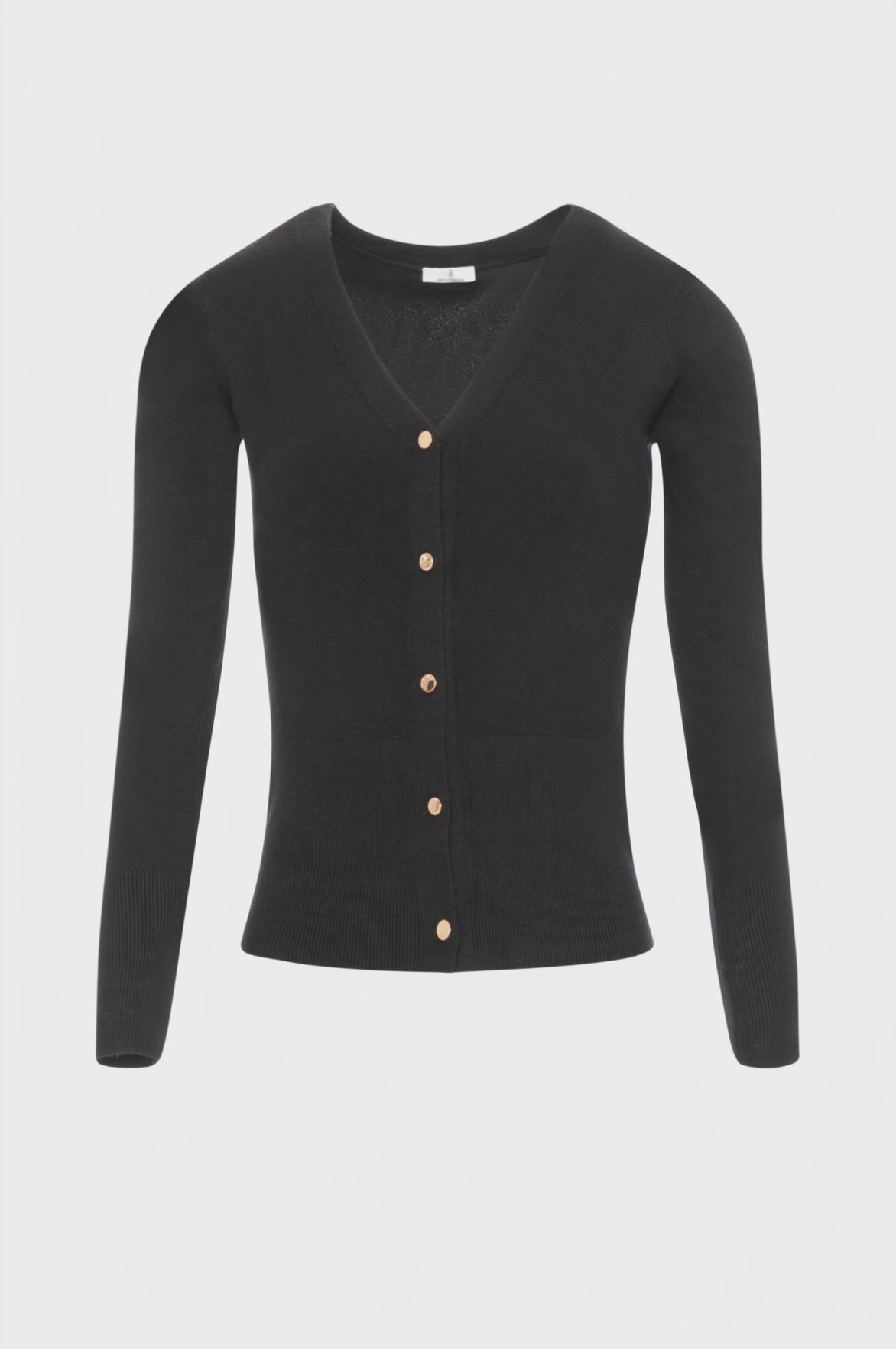 Knitted cardigan slim fit with V-neck drop