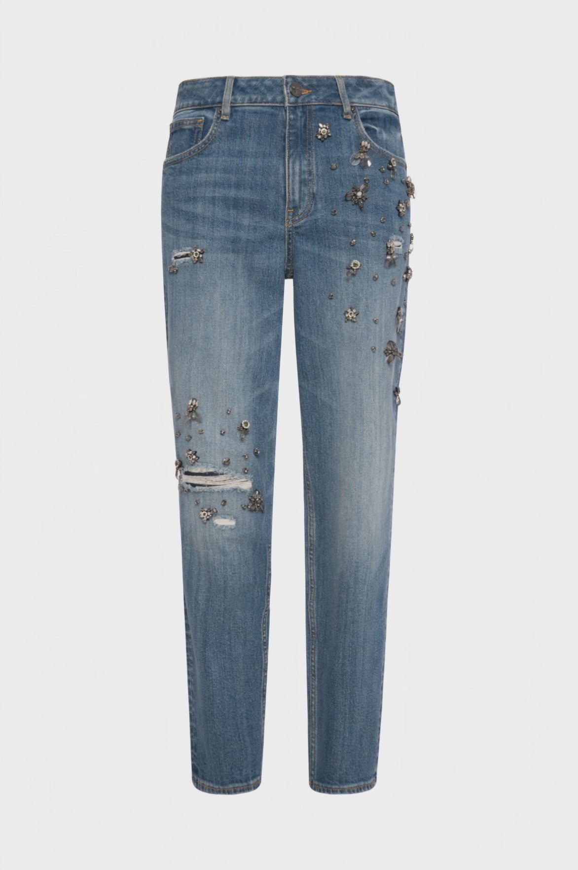Jeans carrot mom fit made in denim with middle wash
