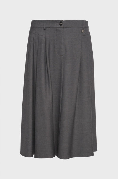 Flare skirt middle length with high waist