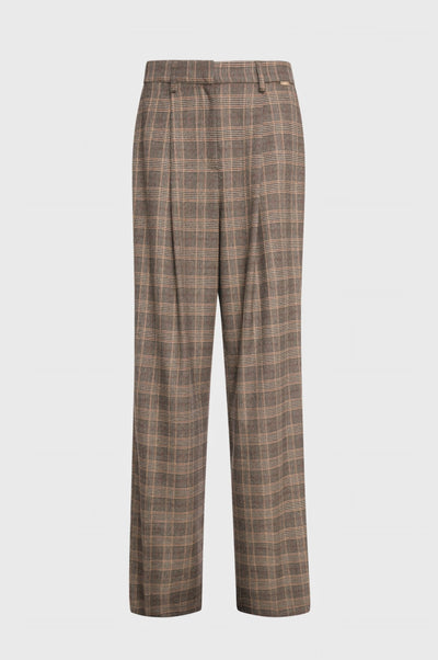 Palazzo pant wide fit made in Prince of Wales fabric