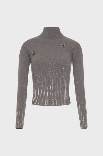 Knitwear slim fit with shiny applications