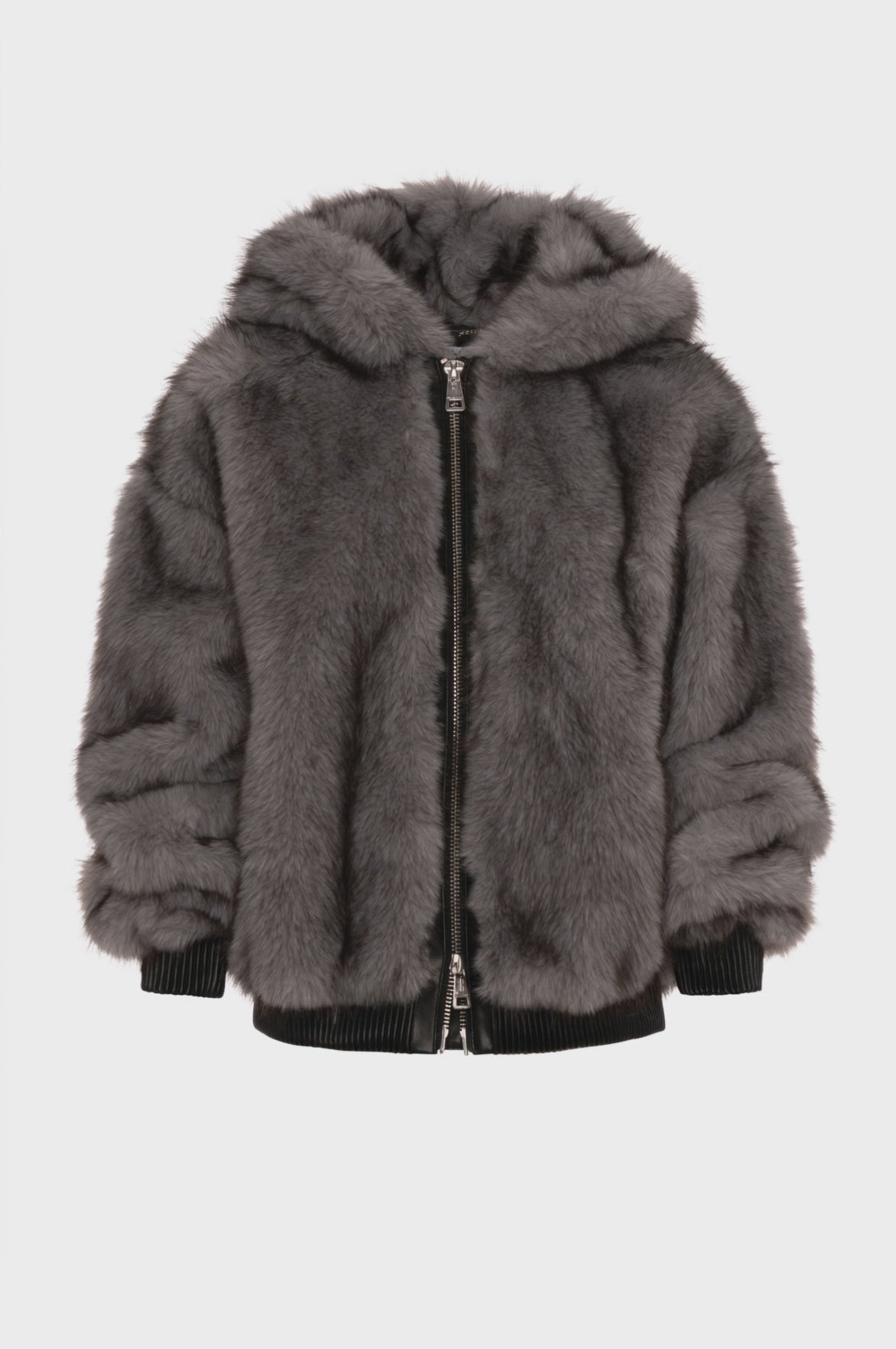 Jacket over fit made in fake fur