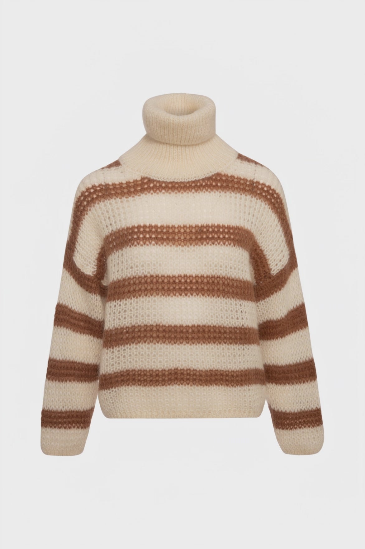 Knitwear regular fit with stripes made in wool and mohair