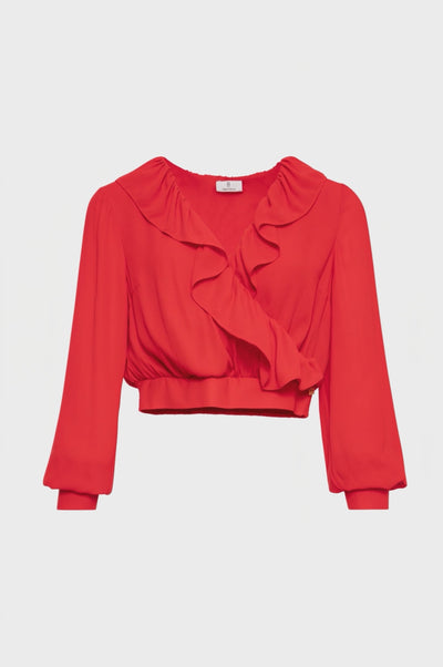 Blouse cropped made in georgette