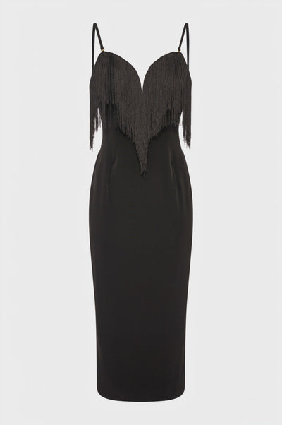 Sleeveless dress slim fit middle length