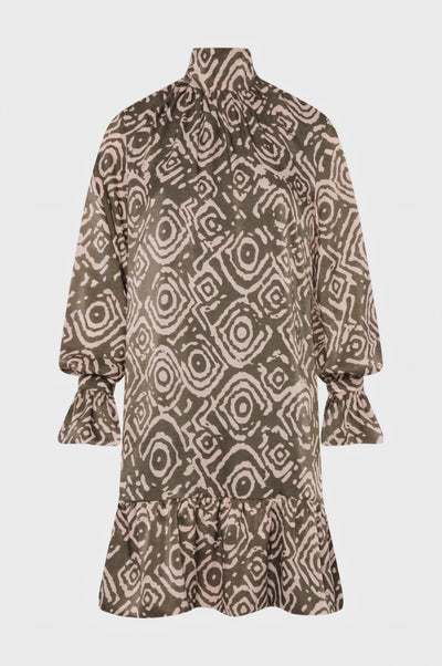Dress A-shape with pattern