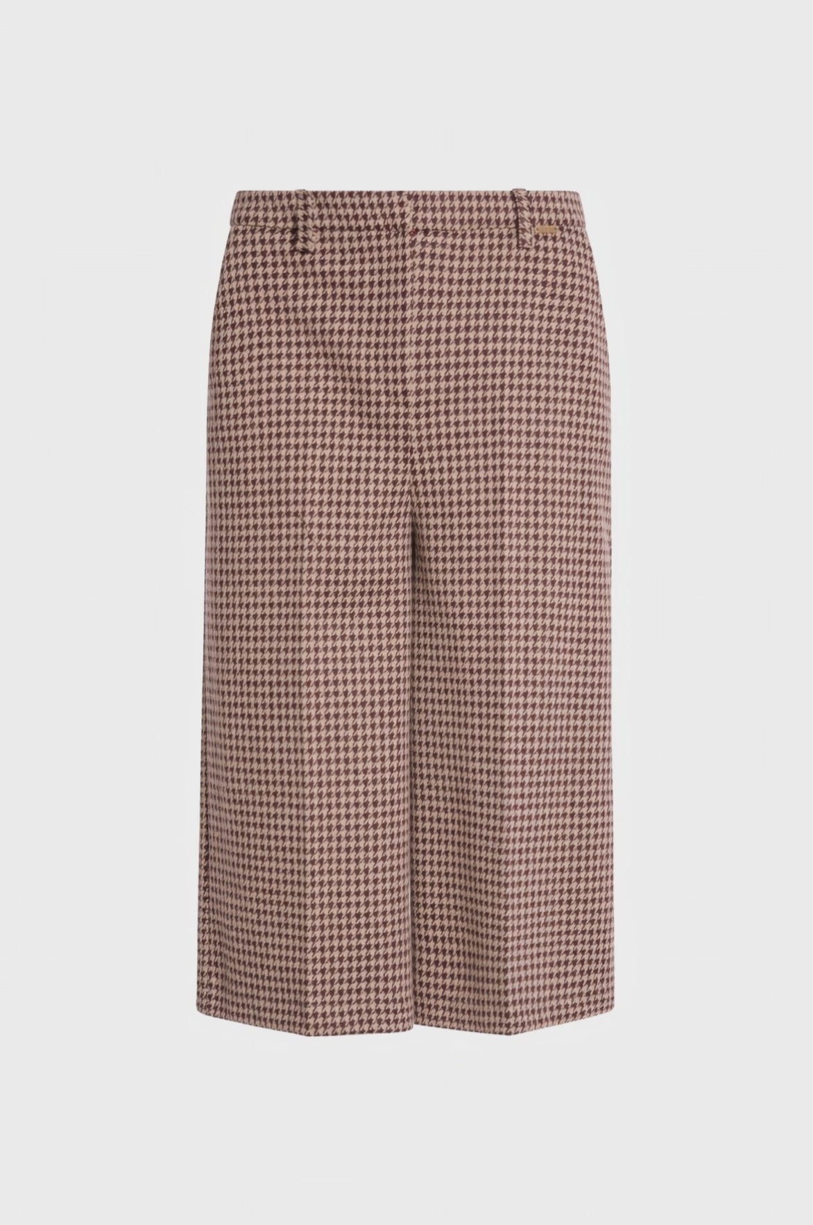 Pant regular fit cropped made in pied de poule fabric