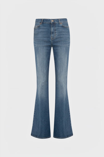 Jeans bootcut made in denim with middle wash