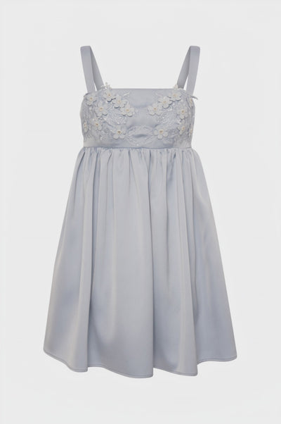 Mini sleeveless dress made in satin