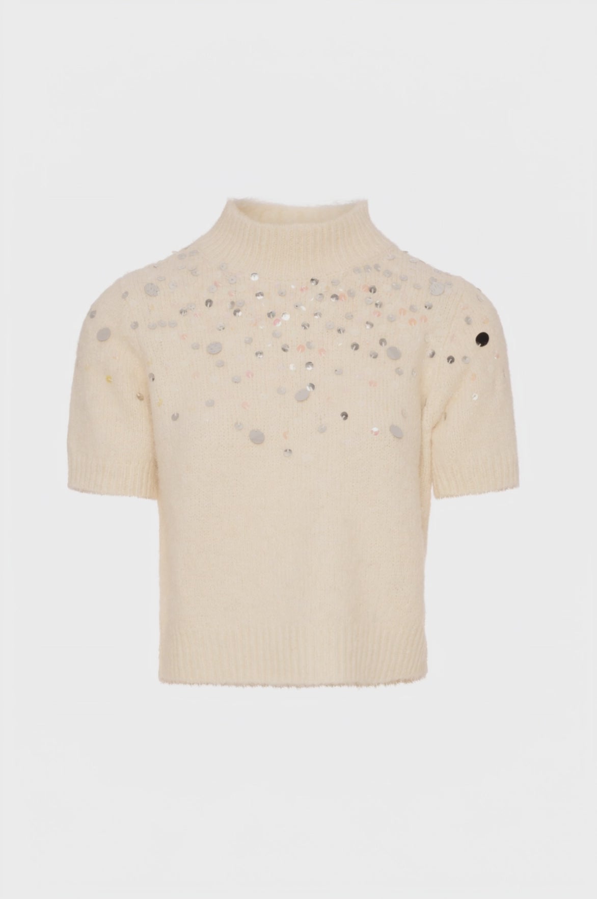 Knitwear cropped with shiny applications
