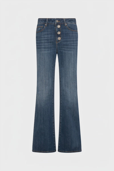 Bootcut jeans made in denim with middle wash