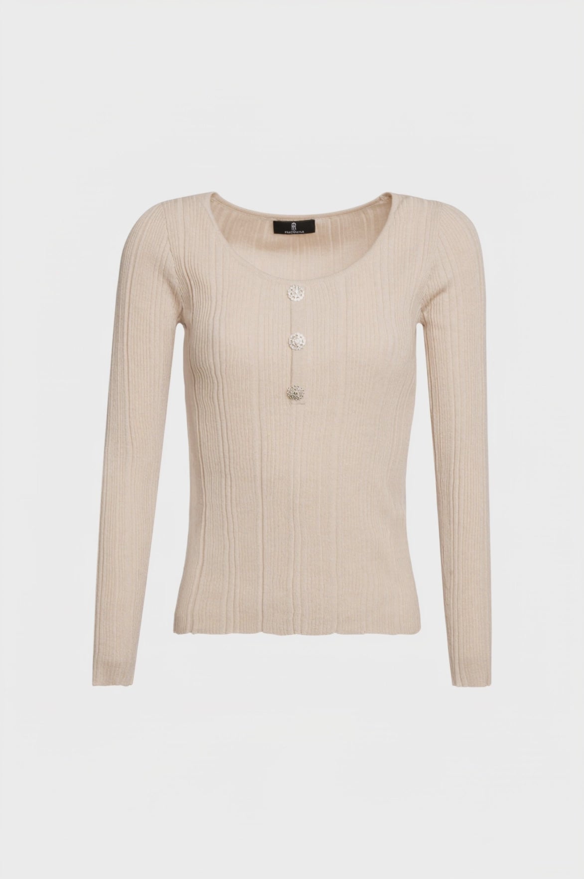 Knitwear slim fit with ribs