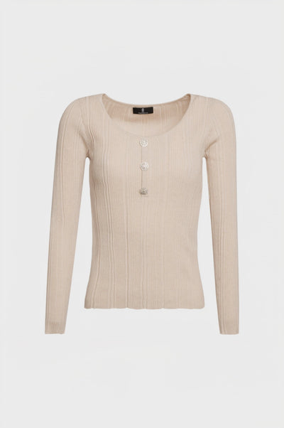Knitwear slim fit with ribs