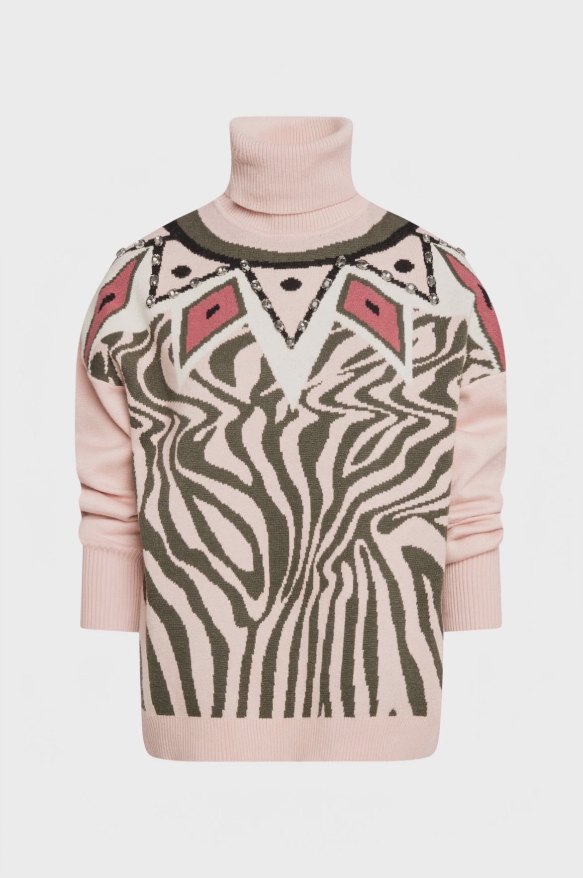 Knitwear regular fit with animalier jacquard effect