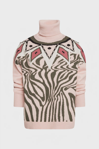 Knitwear regular fit with animalier jacquard effect