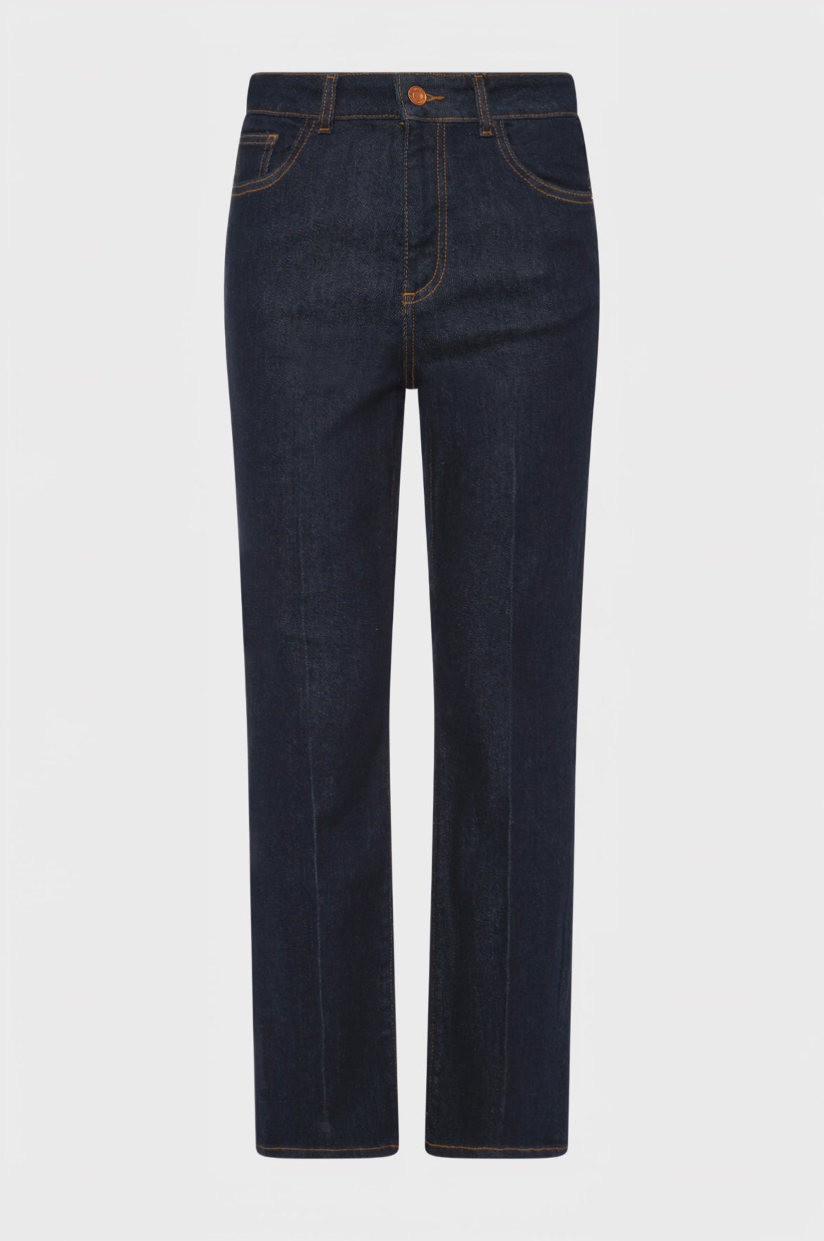 Jeans cropped made in denim with raw wash