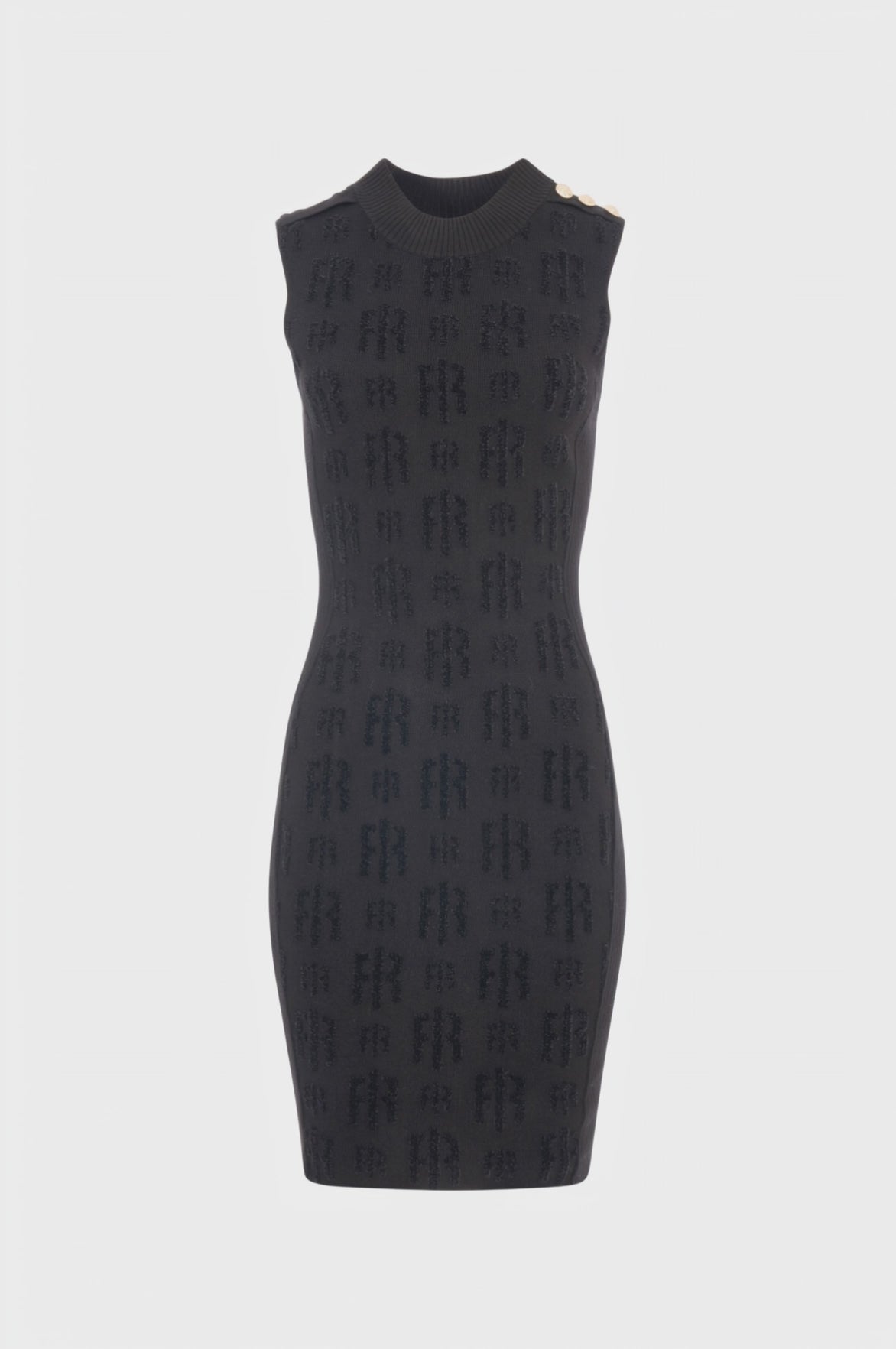 Knitted mini dress with monogram