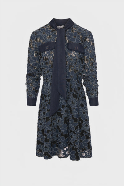Mini dress regular fit made in lace