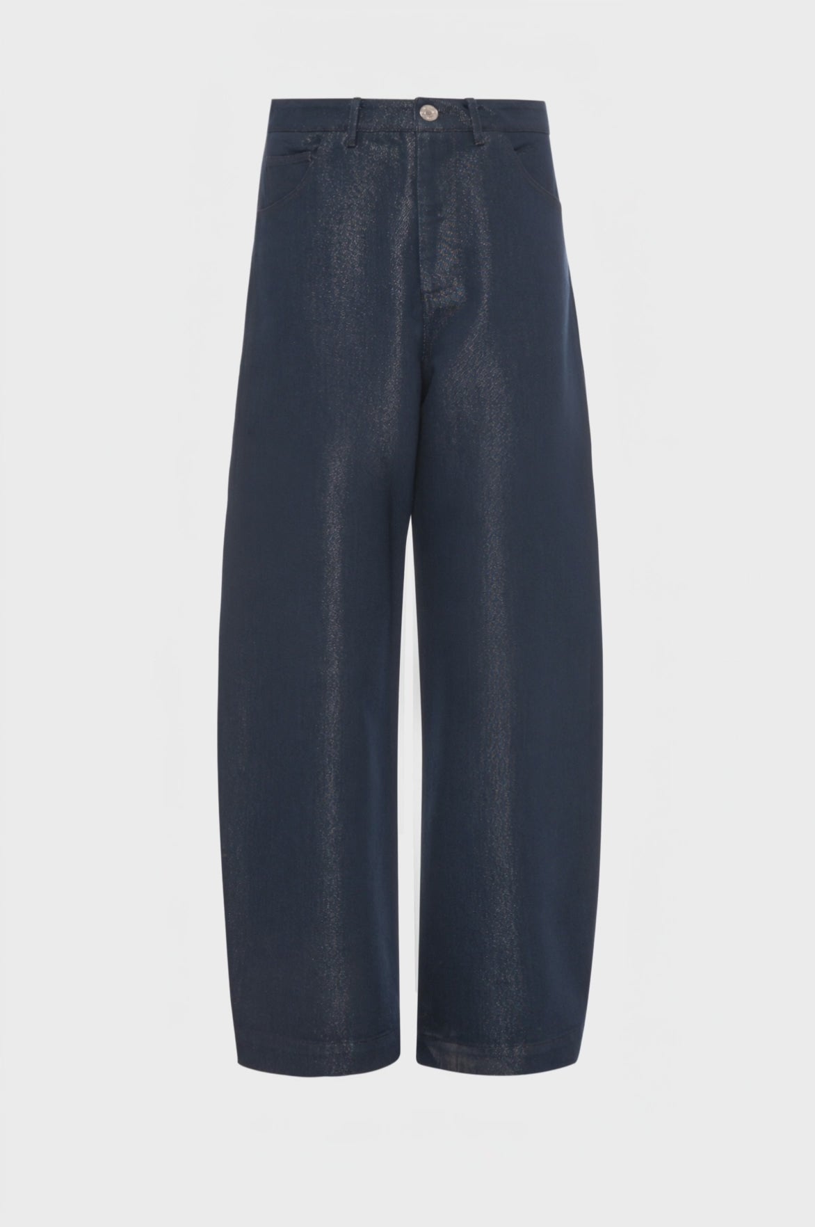 Jeans carrot balloon fit made in denim with coating effect
