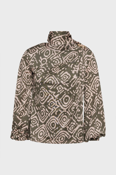 Blouse regular fit with geometrical pattern