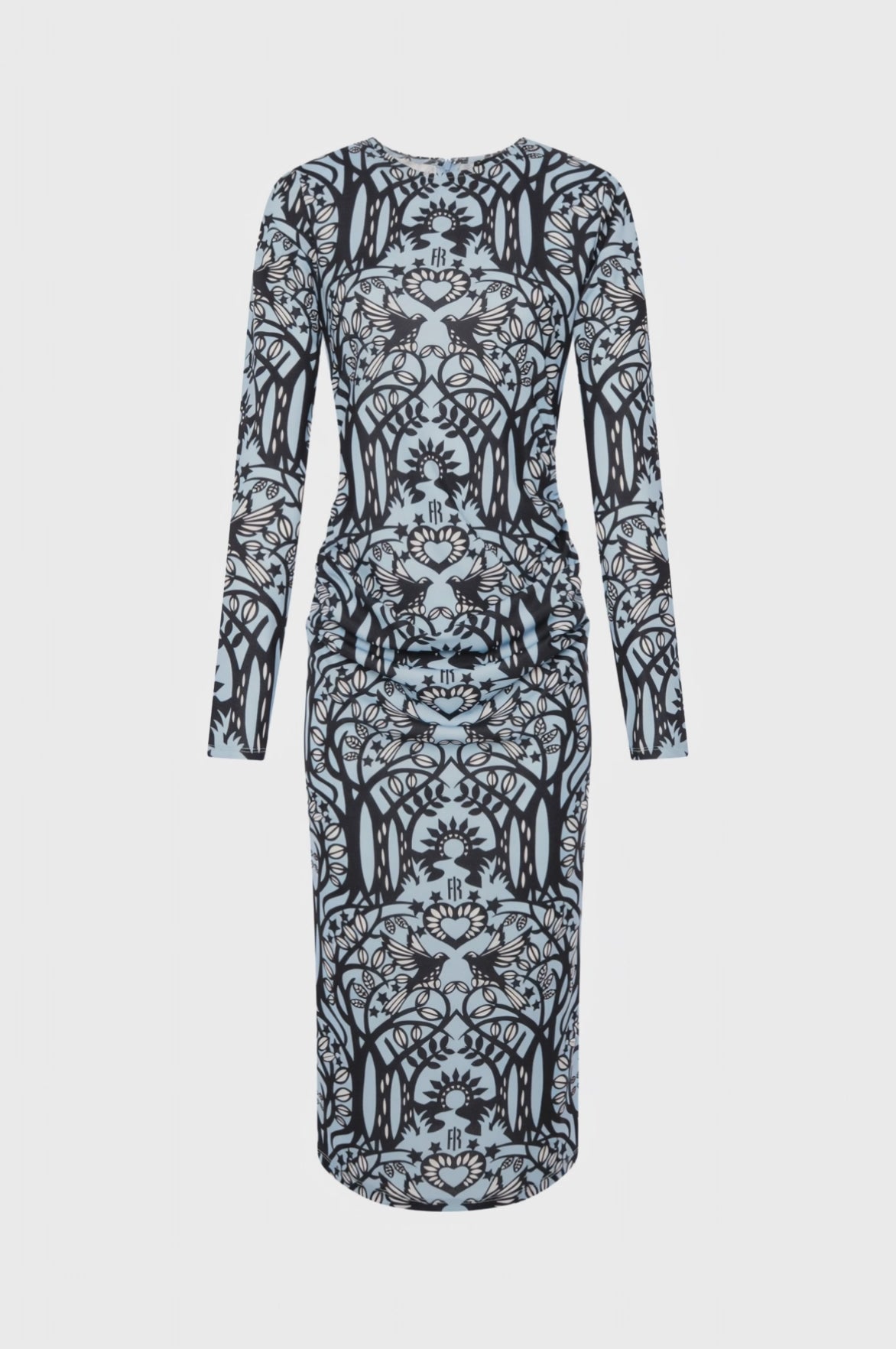 Dress slim fit middle length with pattern